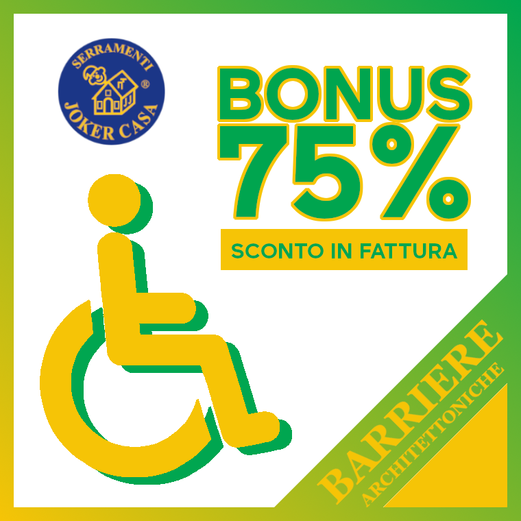 Bonus 75% barriere architettoniche