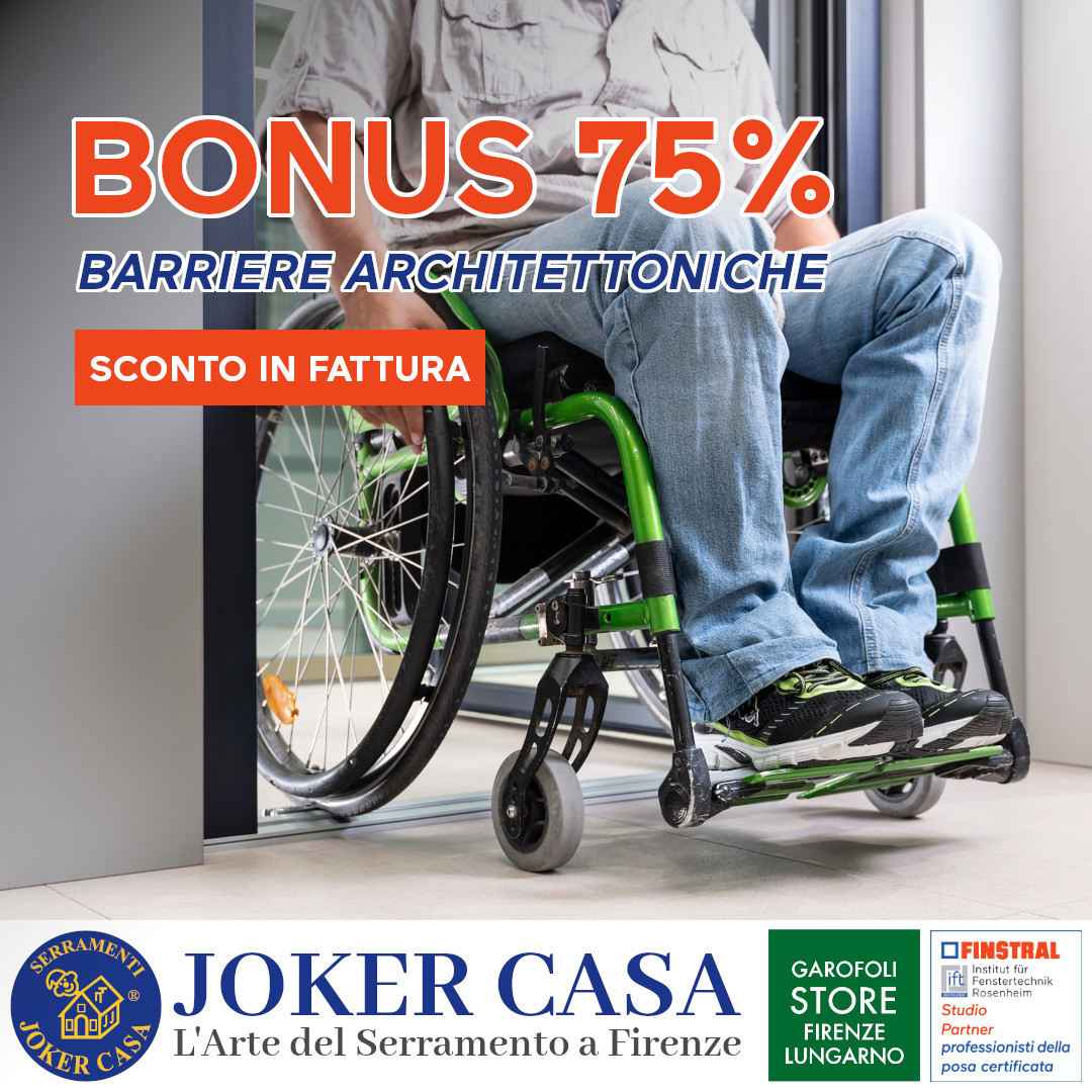 Bonus 75% barriere architettoniche